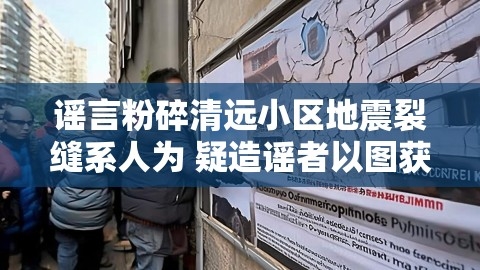 谣言粉碎清远小区地震裂缝系人为 疑造谣者以图获利,谣言粉碎清远小区地震裂缝系人为 疑造谣者以图获利,谣言粉碎,人为裂缝疑造假,第1张