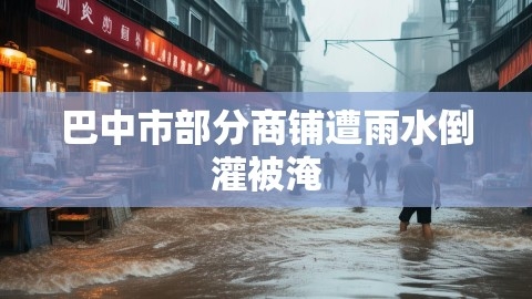 巴中市部分商铺遭雨水倒灌被淹